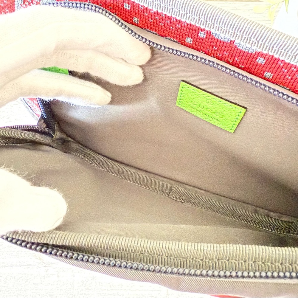 New Gucci Jersey GG Allov Pan Sport Belt bag, Red grey, size 100 - Picture 6 of 12